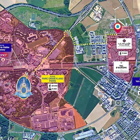 Disneyland-paris 8pers, 2 Parkings, Wifi,