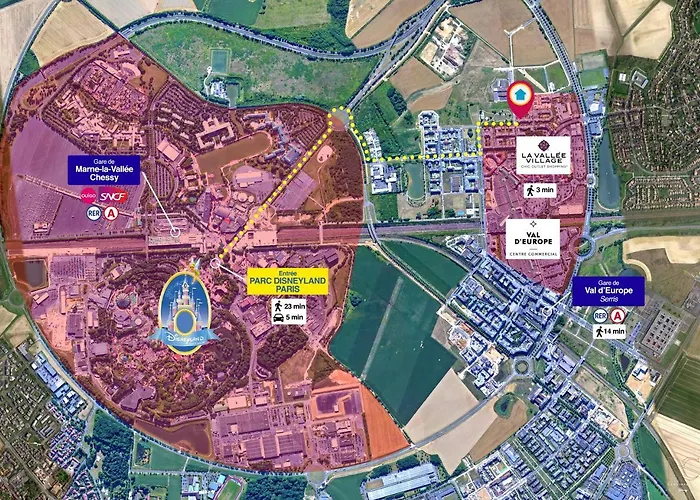 Disneyland-paris 8pers, 2 Parkings, Wifi,